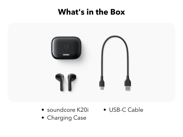 محتویات جعبه هندزفری انکر K20i